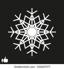 snowflake icon, vector illustration EPS 10