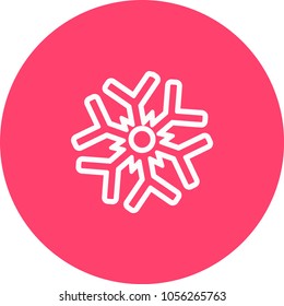 Schneeflocken Symbol, Vektorgrafik eps10. Einziger Button für Website oder App