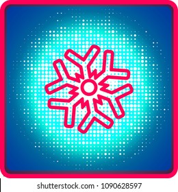 ilustración vectorial de icono de copo de nieve eps10. Insignia aislada para sitio web o aplicación