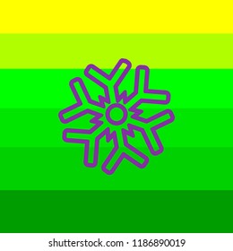 Schneeflocken Symbol, Vektorgrafik eps10. Einziger Button für Website oder App