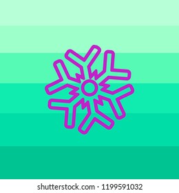 ilustración vectorial de icono de copo de nieve eps10. Insignia aislada para sitio web o aplicación