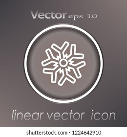 snowflake icon vector illustration eps10. Isolated badge for website or app