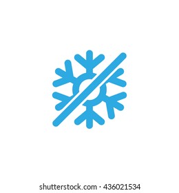 Snowflake icon vector illustration eps10. Stop or ban sign.
