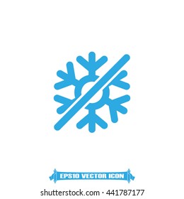 Snowflake icon vector illustration eps10. Stop or ban sign.