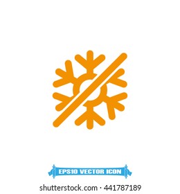 Snowflake icon vector illustration eps10. Stop or ban sign.