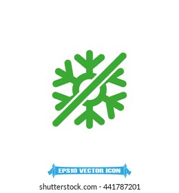 Snowflake icon vector illustration eps10. Stop or ban sign.