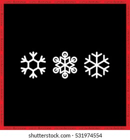 snowflake icon vector illustration eps10. Isolated badge for website or app 