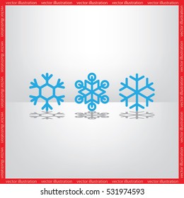 snowflake icon vector illustration eps10. Isolated badge for website or app