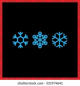 snowflake icon vector illustration eps10. Isolated badge for website or app 