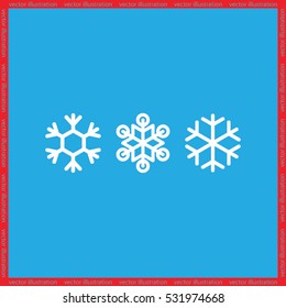snowflake icon vector illustration eps10. Isolated badge for website or app