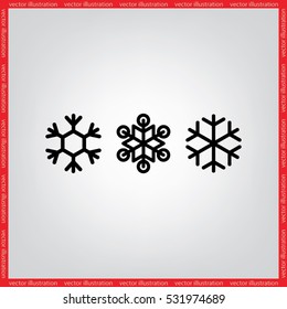 snowflake icon vector illustration eps10. Isolated badge for website or app 