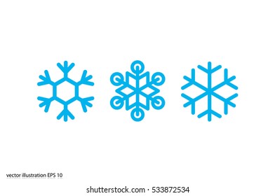 snowflake icon vector illustration eps10. Isolated badge for website or app.
