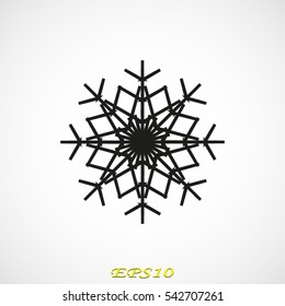 snowflake icon, vector illustration eps10