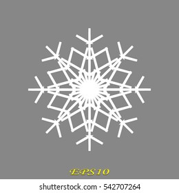 snowflake icon, vector illustration eps10