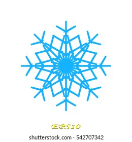 snowflake icon, vector illustration eps10