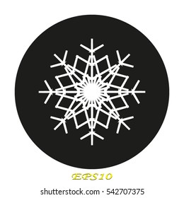 snowflake icon, vector illustration eps10