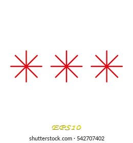 snowflake icon, vector illustration eps10