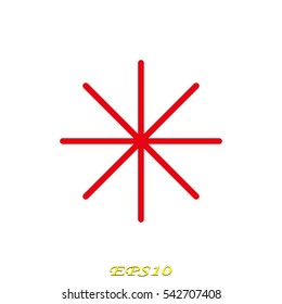 snowflake icon, vector illustration eps10