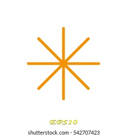 snowflake icon, vector illustration eps10