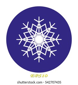 snowflake icon, vector illustration eps10