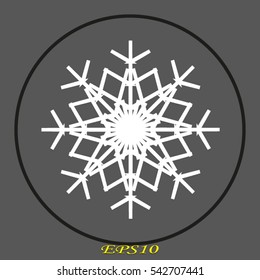 snowflake icon, vector illustration eps10