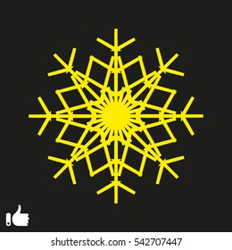 snowflake icon, vector illustration eps10