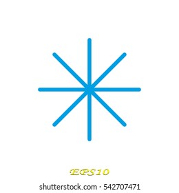 snowflake icon, vector illustration eps10