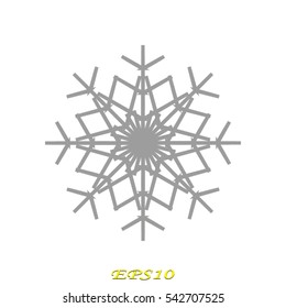 snowflake icon, vector illustration eps10