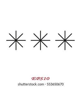 snowflake icon, vector illustration eps10