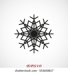 snowflake icon, vector illustration eps10