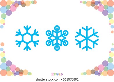 snowflake icon vector illustration eps10. Isolated badge for website or app