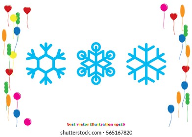 snowflake icon vector illustration eps10. Isolated badge for website or ap.
