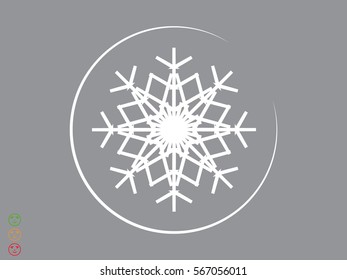 snowflake icon, vector illustration eps10