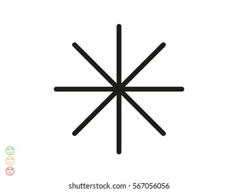 snowflake icon, vector illustration eps10