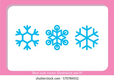 snowflake icon vector illustration eps10. Isolated badge for website or ap.
