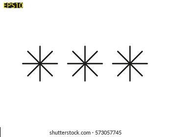 snowflake icon, vector illustration eps10