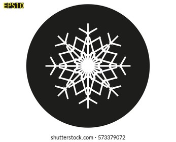 snowflake icon, vector illustration eps10