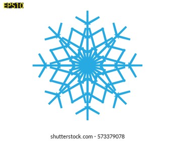 snowflake icon, vector illustration eps10