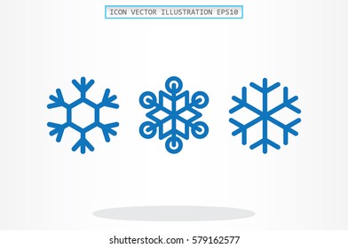 snowflake icon vector illustration eps10. Isolated badge for website or app