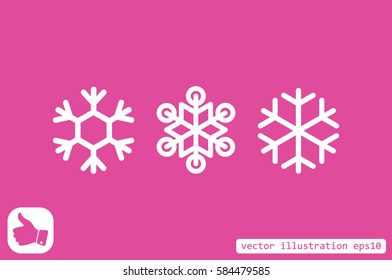 snowflake icon vector illustration eps10. Isolated badge for website or ap 