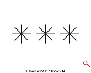 snowflake icon, vector illustration eps10