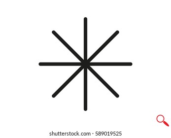 snowflake icon, vector illustration eps10