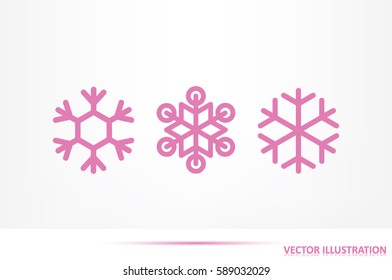 snowflake icon vector illustration eps10. Isolated badge for website or ap.