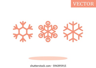 snowflake icon vector illustration eps10. Isolated badge for website or app