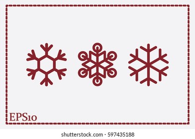 snowflake icon vector illustration eps10. Isolated badge for website or ap.