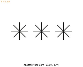 snowflake icon, vector illustration eps10