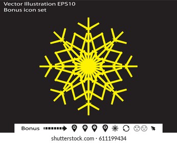 snowflake icon, vector illustration eps10