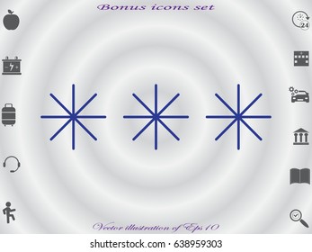snowflake icon, vector illustration eps10