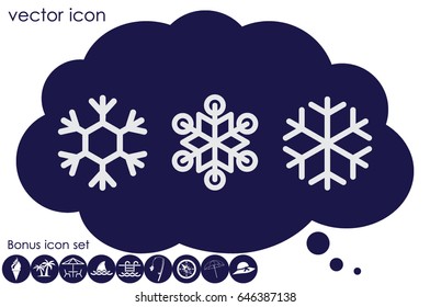 snowflake icon vector illustration eps10. Isolated badge for website or ap.