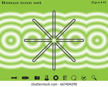 snowflake icon, vector illustration eps10